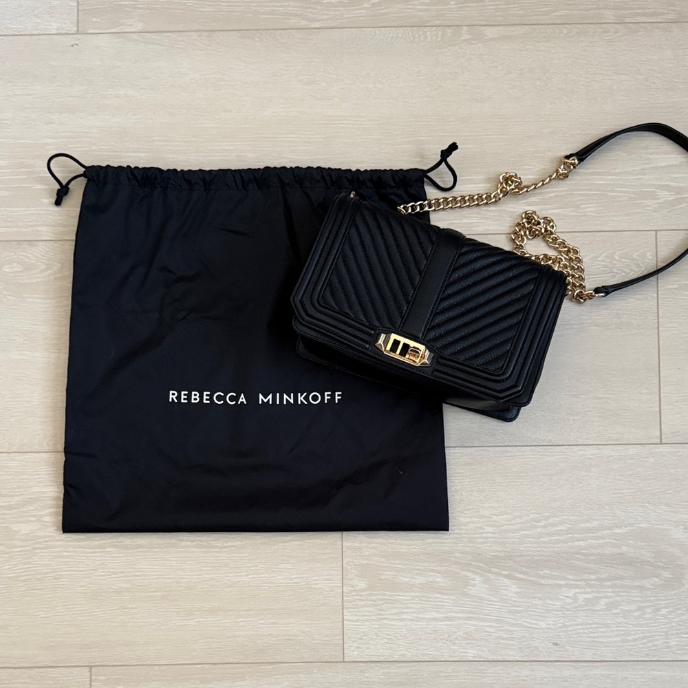 Rebecca Minkoff Black Chevron Crossbody Bag